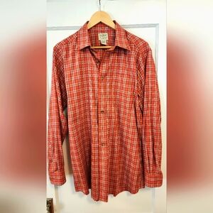 LLBean Orange Men's Shirt MT Tall